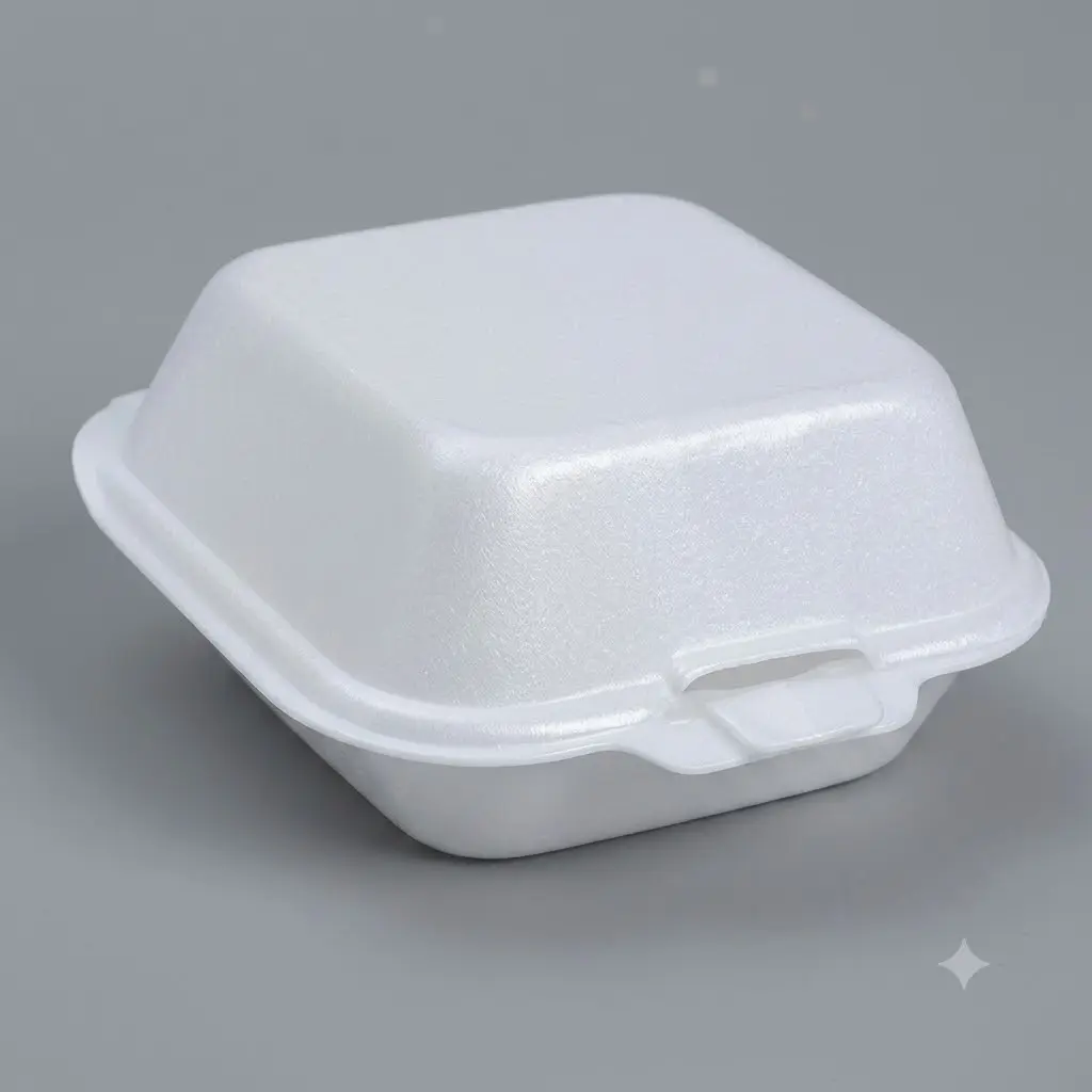 Burger Clamshell F6 Disposable Foam Take Away Box (310x150x40mm)