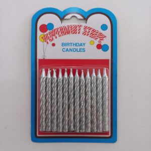 Candles Blister Silver