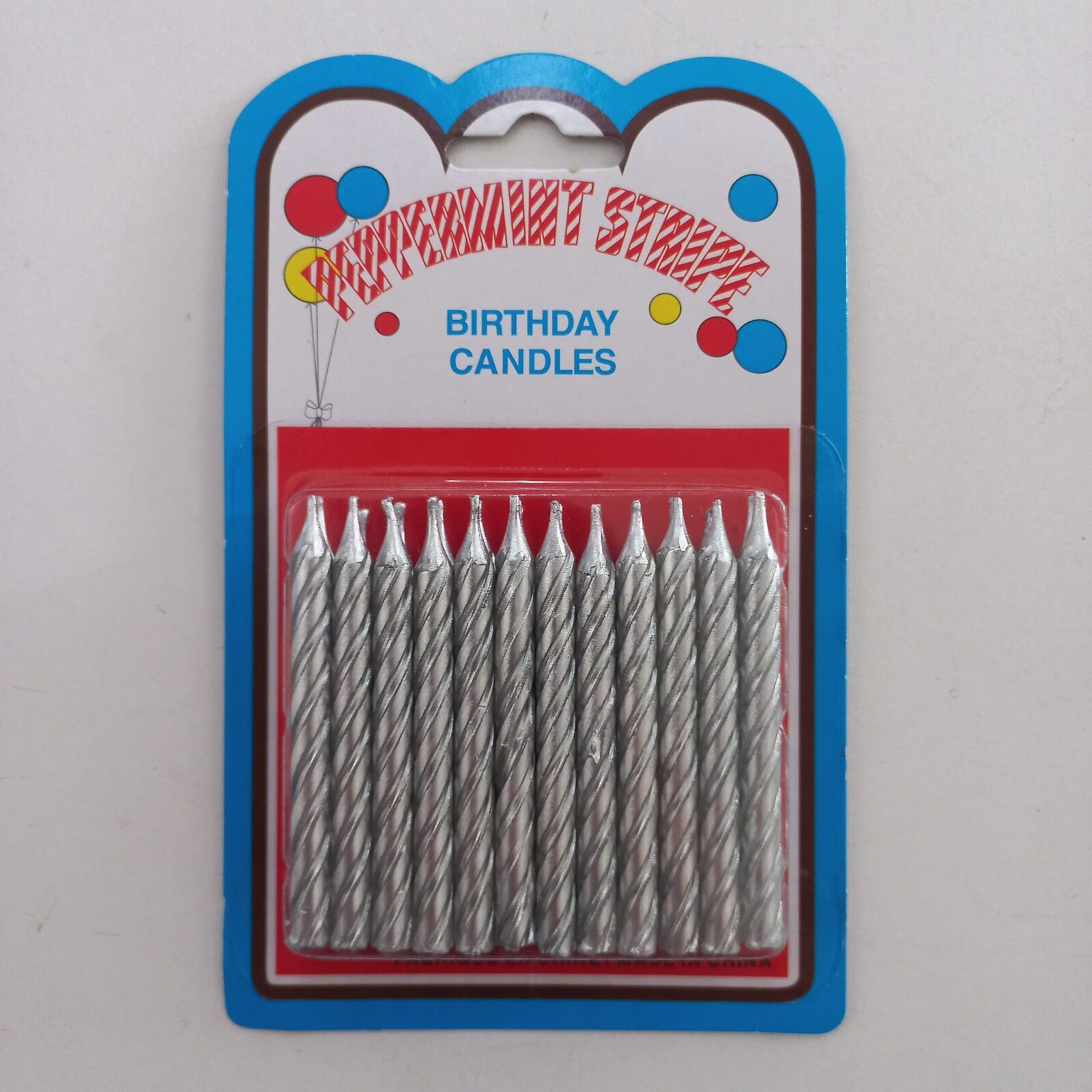 Metallic Silver Birthday Candles (Pack of 24)