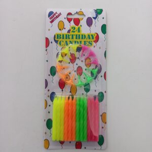 Candles Blister Neon With Holders