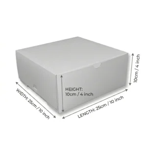 Cake Box 10" X 10" X 4" / 25cm X 25cm X 10cm