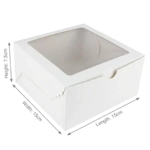 Box 6"X 6" X 3"/ 15cm X 15cm X 7.5cm Window