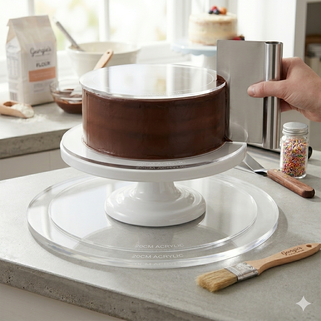 3-Piece Clear Acrylic Cake Board