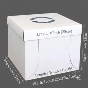 High Base Cake Box with Soft Lid (10-Inch)