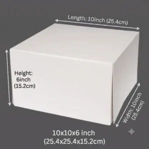 White Standard Cake Box (10x10x6-Inch)
