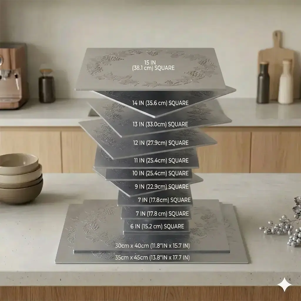 Cake Boards Silver Square/Rectangle