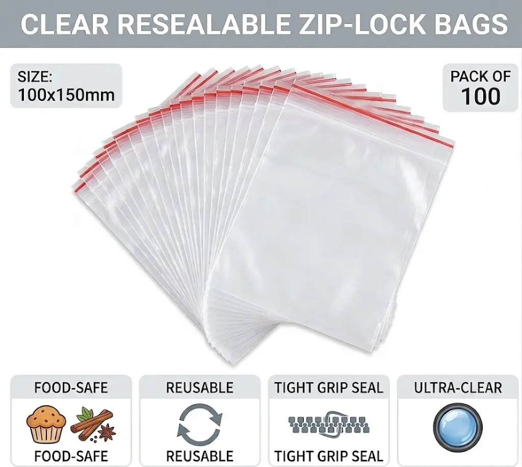 Zip-lock Bag 100x150mm